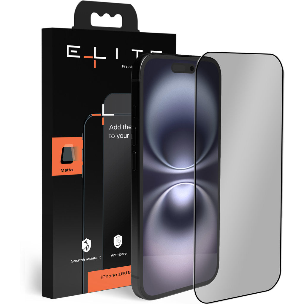 ELITE Matte screenprotector – iPhone 16 / 15