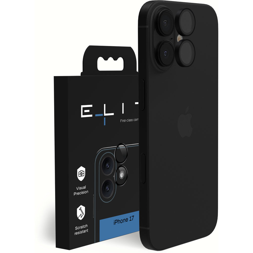 ELITE Camera lens protector – iPhone 17 – Zwart